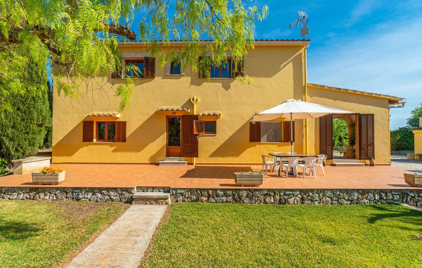 Sonnenuntergangsterrasse mit Pool & AC | 1km nach Sencelles in Sencelles, Mallorca Inselmitte