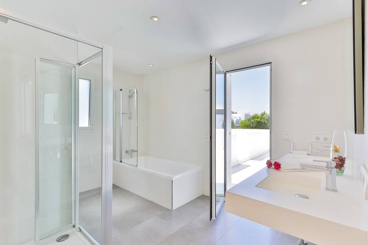 Finca für 8 Personen, mit Pool und Balkon sowie Meerblick und Garten in Portopetro - 4