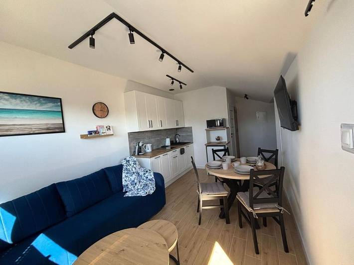Apartament wakacyjny dla 4 osób, z widok i taras, zwierzęta dozwolone w Dębina