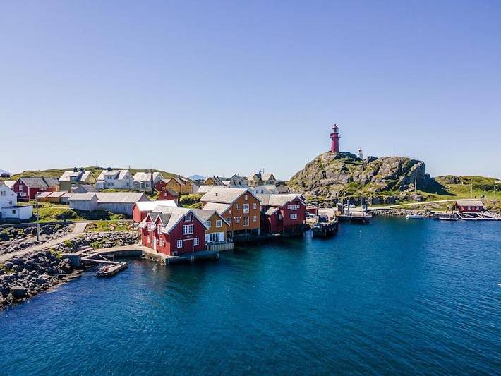 Hotel für 2 Personen, mit Terrasse und Ausblick, mit Haustier in Sandøy