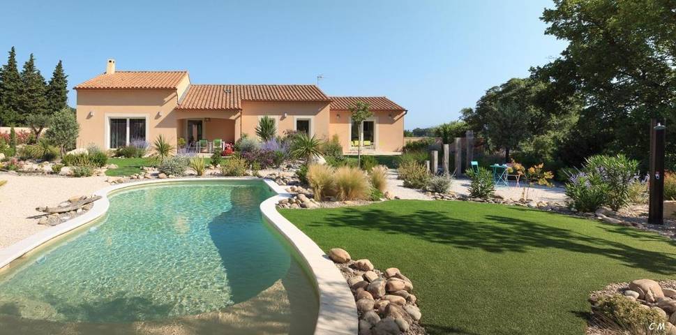 Appartement de vacances pour 2 personnes, avec jardin ainsi que vue et piscine