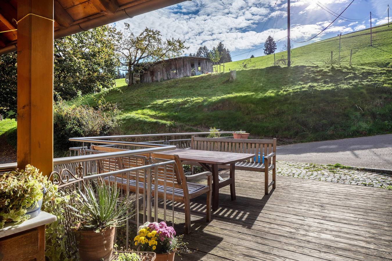 Ganze Wohnung, Ferienwohnung 'Panoramablick' mit Gemeinschaftsterrasse, Gemeinschaftsgarten und Wi-Fi in Horben, Südschwarzwald