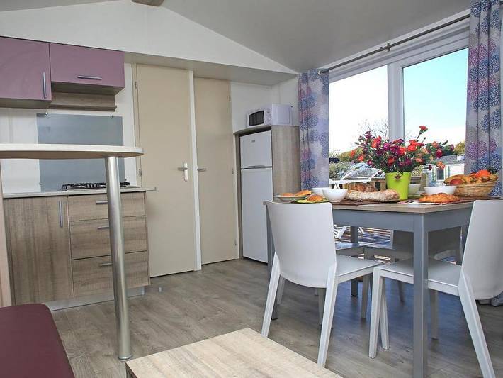 Camping des Hautes Grées - Mobilheim 8 personen - Komfort 4 Zimmer 8 Pers. mit Terrasse in Les Hospitaux (Erquy), Erquy