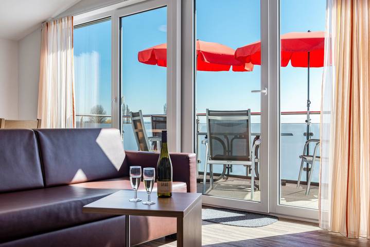 Ferienwohnung für 4 Personen, mit Balkon und Garten sowie Seeblick am Bodensee - 3