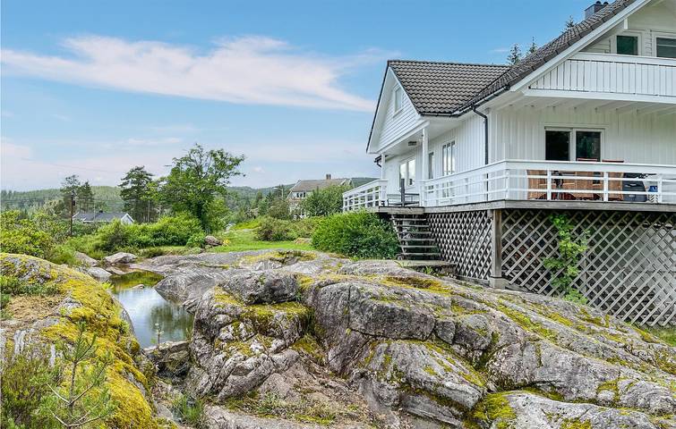 Ferienhaus für 8 Personen mit Ausblick in Audnedal
