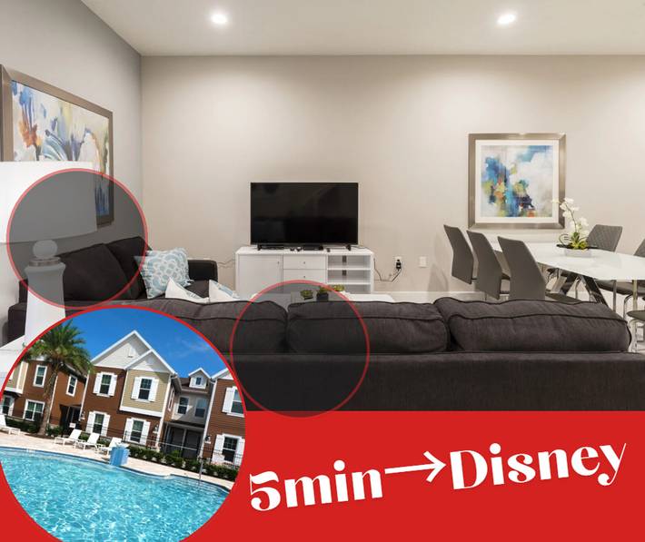 Villa for 9 people, with pool, kid friendly in Disney Orlando