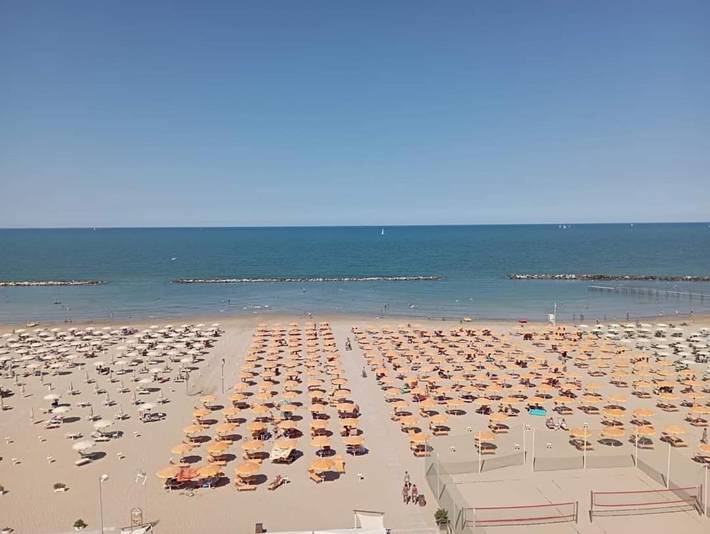 Appartamento per 4 persone, con Balcone e Terrazza nonché Giardino e Panorama a Viserba