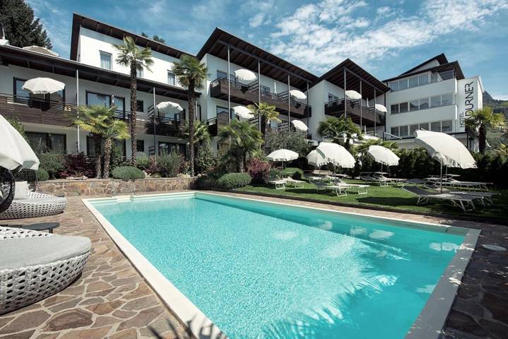 Hotel dla 4 osób, z ogród i widok oraz sauna i basen w Merano