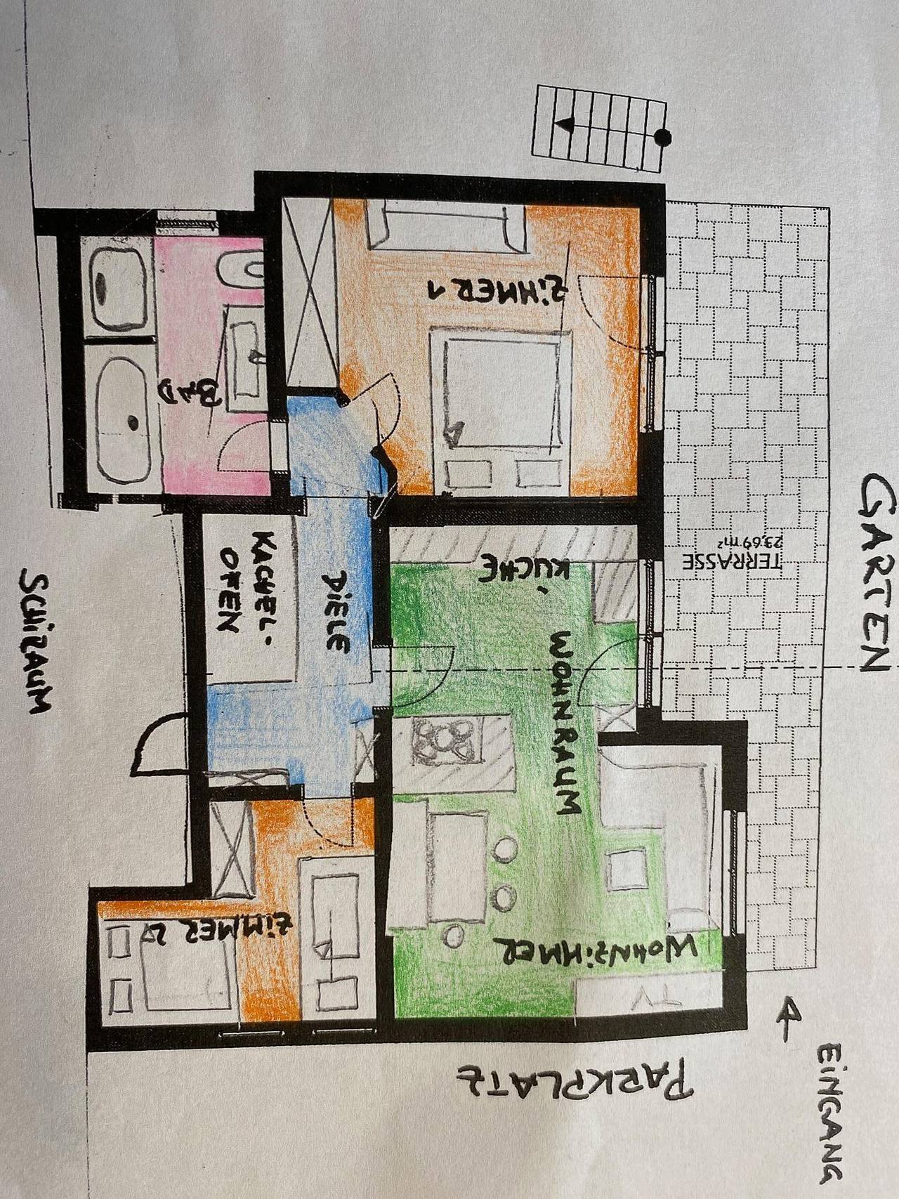 Ganze Ferienwohnung, 90 m² Appartement/Fewo, Dusche oder Bad, Wc in Stubaier Alpen, Neustift im Stubaital