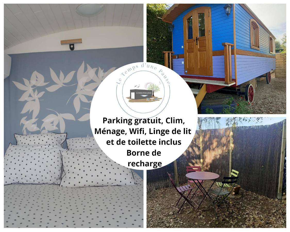 Roulotte Authentique 'Le Temps d une Pause" en face du Beaujolais - Climatisation et Borne recharge véhicule électrique in Montmerle-sur-Saône, Région de Bourg-en-Bresse