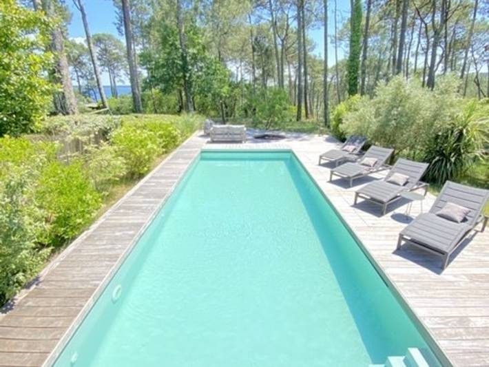 Villa pour 12 personnes, avec Vue sur le lac à Biscarrosse