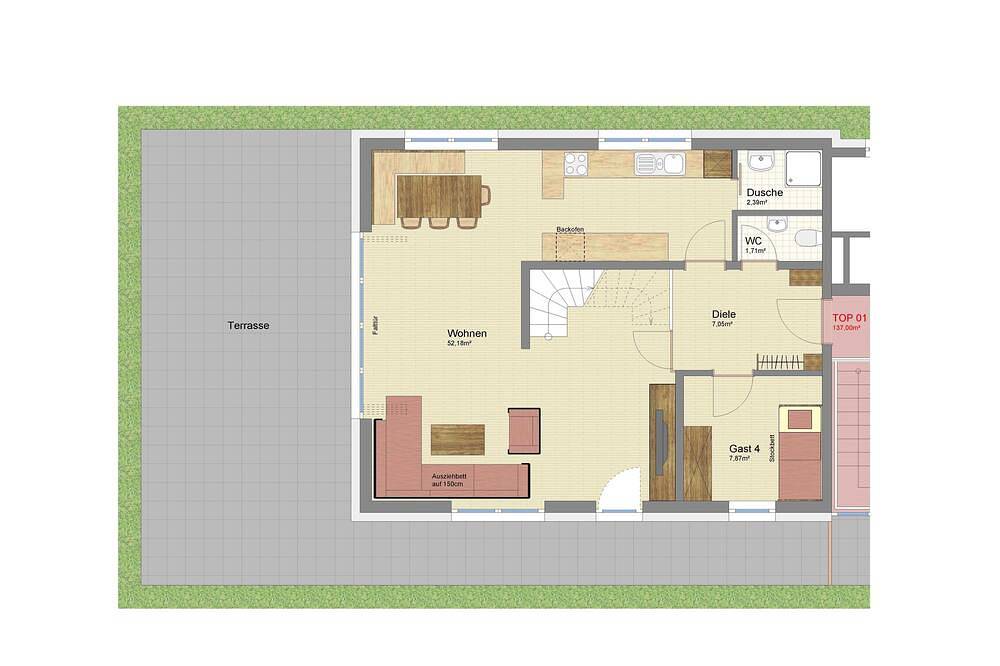 Geheel appartement, Appartementhaus Monika-mellau - Appartement Mirjam 140m2 in Mellau, Bregenzerwoud