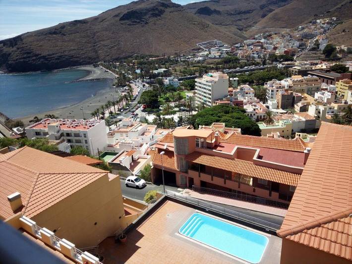 Apartamento para 4 personas, con piscina además de terraza y vistas en San Sebastián de la Gomera