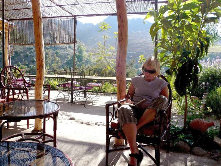 Chambre d’hôte pour 3 personnes, avec vue et jardin dans Ijjoukak