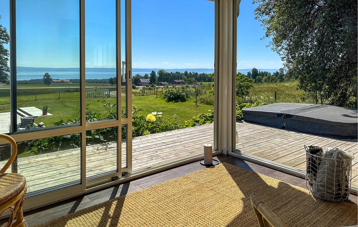 Ferienhaus für 3 Personen mit Seeblick in Gustav Adolfs distrikt, Habo