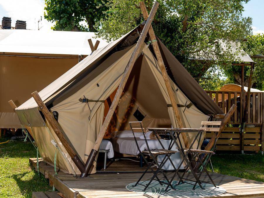 Sivinos Camping Boutique - Zelt 2 personen - Junior Safari Zelt in Manerba del Garda, Gardasee-Berge