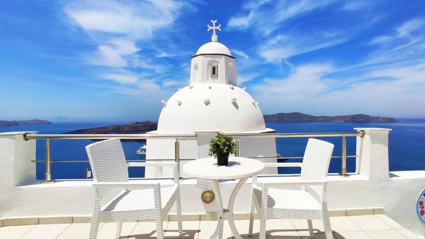 Casa de huéspuedes para 2 personas, con terraza en Santorini