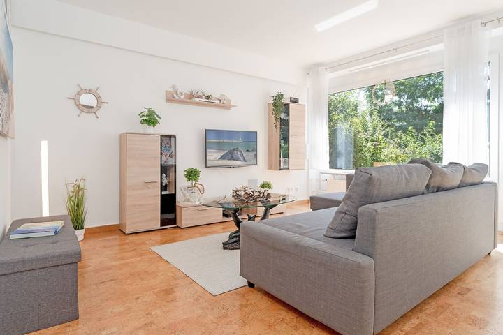 Ferienwohnung für 3 Personen, mit Terrasse und Garten, mit Haustier in Hansa-Park