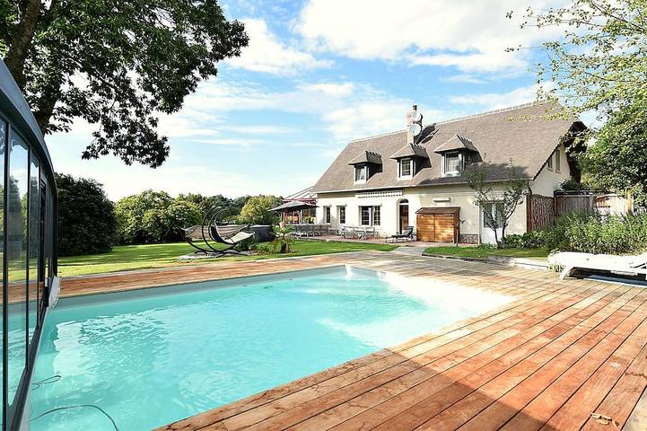 Location de vacances pour 10 personnes, avec Jardin à Saint-André-d'Hébertot