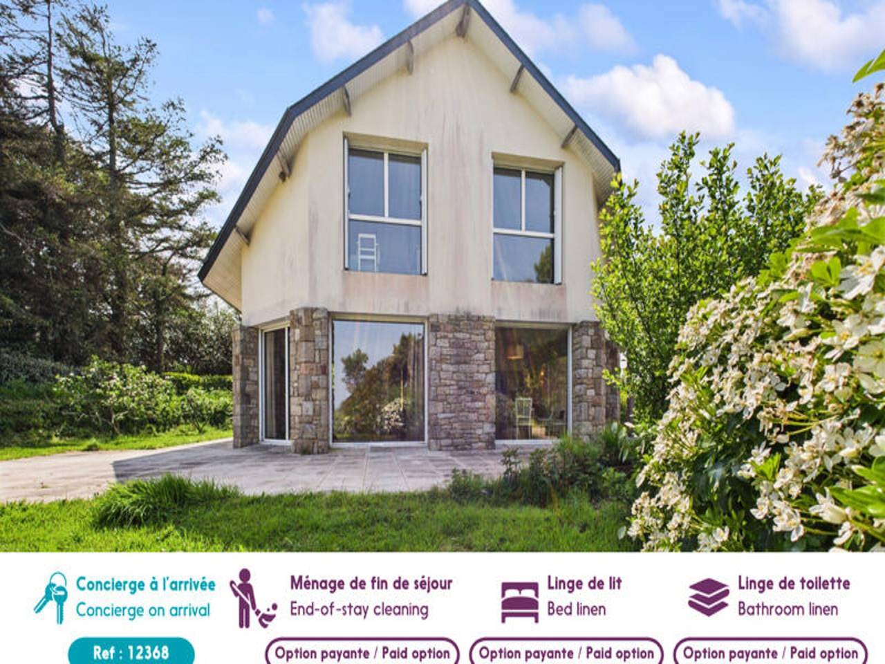 Apartamento entero, Casa en Trévou-Tréguignec, junto a la playa de Trestel in Trévou-Tréguignec, Costa de granito rosa