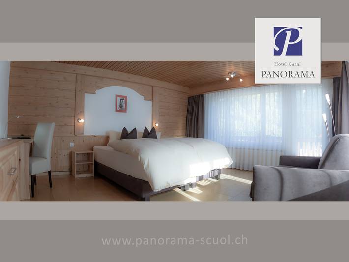 Hotel Garni Panorama - Ezk - Einzelzimmer Komfort, mit Dusche oder Bad/Wc, gute Aussicht in Scuol, Unterengadin