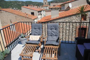 Gîte pour 6 personnes, avec terrasse et vue à Vinça