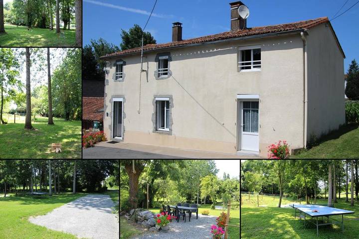 Location de vacances pour 6 personnes, avec Terrasse et Jardin à Courlay