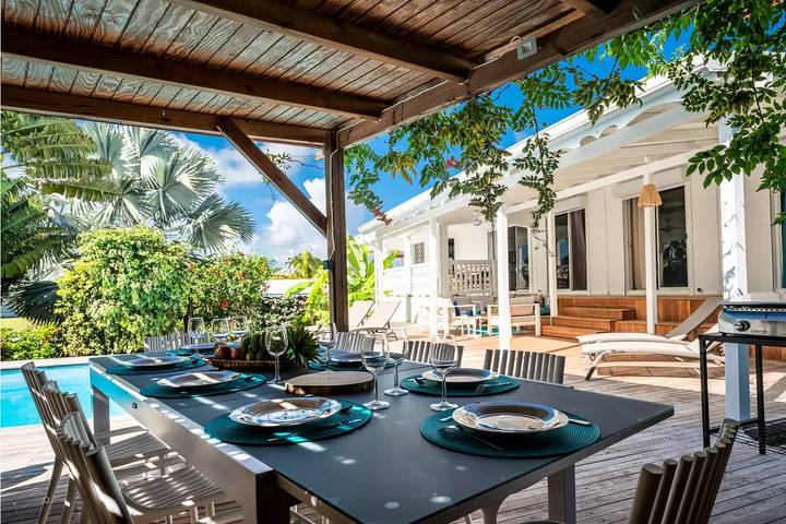 Villa pour 8 personnes, avec piscine et jardin à Saint-François
