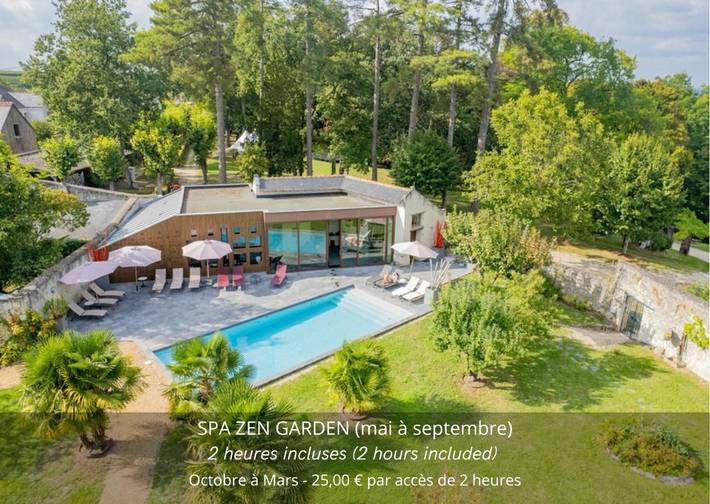 Location de vacances pour 2 personnes, avec vue et piscine ainsi que sauna et jardin, animaux acceptés à Candes-Saint-Martin - 2