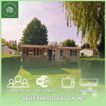 Parc de vacances pour 6 personnes, avec piscine ainsi que terrasse et jardin, animaux acceptés en Normandie