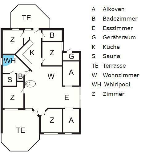 Ferienhaus für 12 Personen, mit Terrasse und Whirlpool sowie Garten und Sauna in Otterndorf - 2