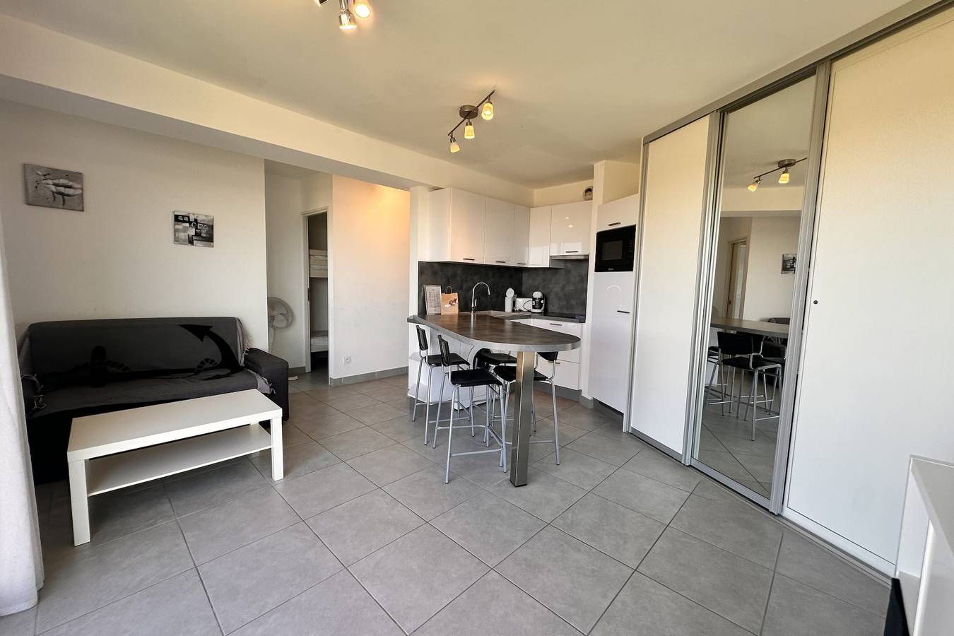 Entire apartment, Les pieds dans le sable:  Appartement Vue Mer 1 chambre 1 cabine in Le Grau-du-Roi, Côte d'Améthyste