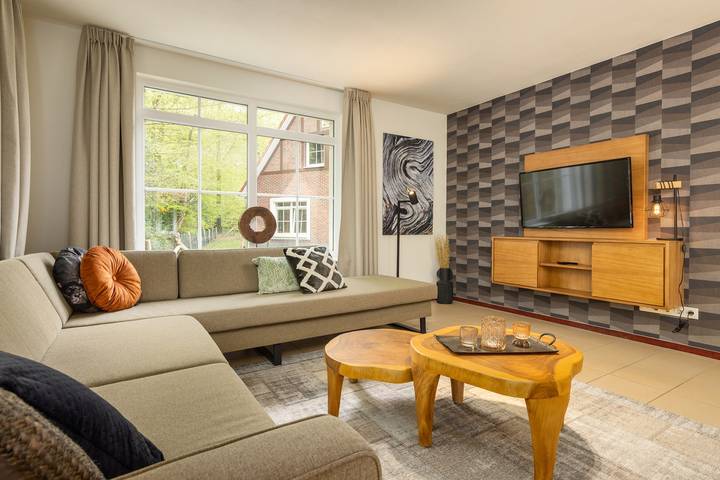Bungalow für 4 Personen, mit Balkon/Terrasse und Terrasse sowie Garten und Sauna