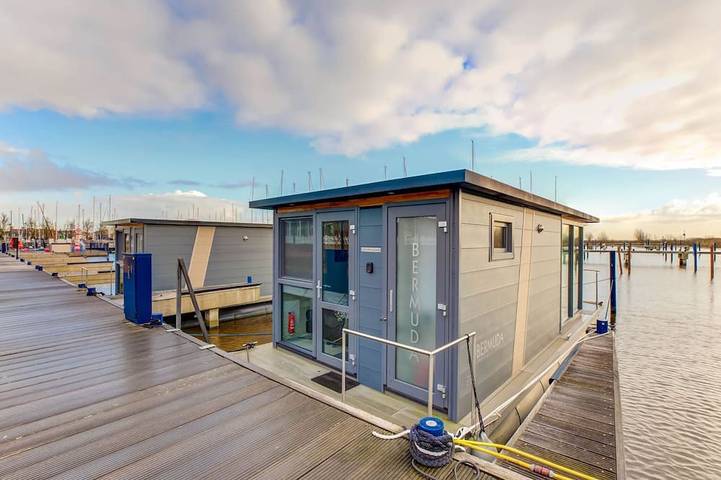 Houseboat for 4 people, with terrace and pool, with pets in The Netherlands