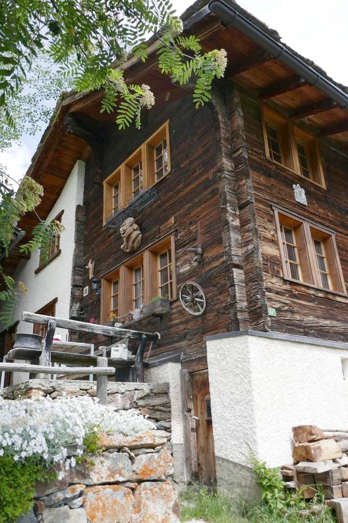 Studio für 5 Personen, mit Balkon und Terrasse sowie Garten und Sauna in Saas-Fee