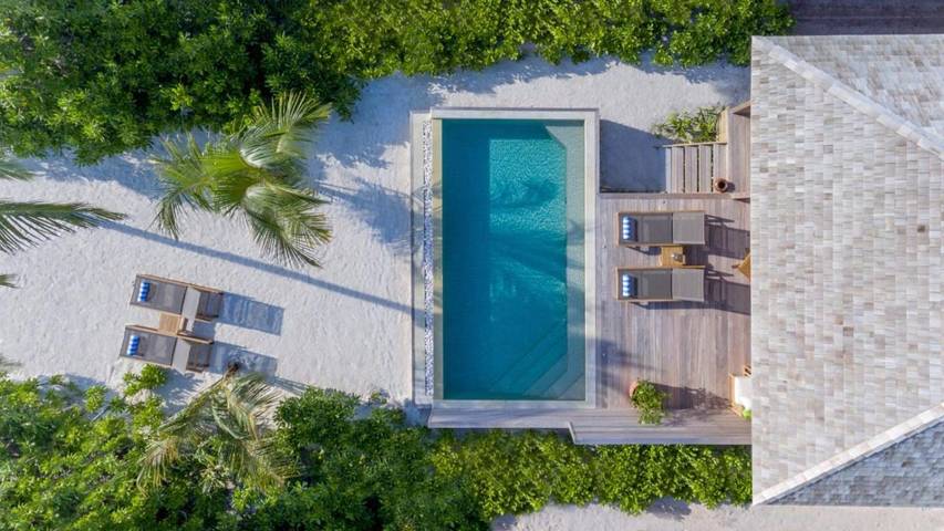 Station pour 3 personnes, avec vue ainsi que jardin et piscine dans Maldives - 2