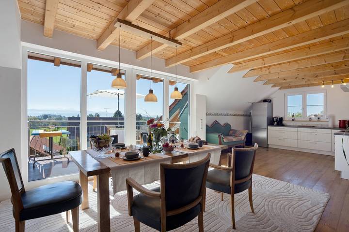 Ferienwohnung für 4 Personen, mit Balkon und Garten sowie Seeblick in Bodolz, Obersee (Bodensee)