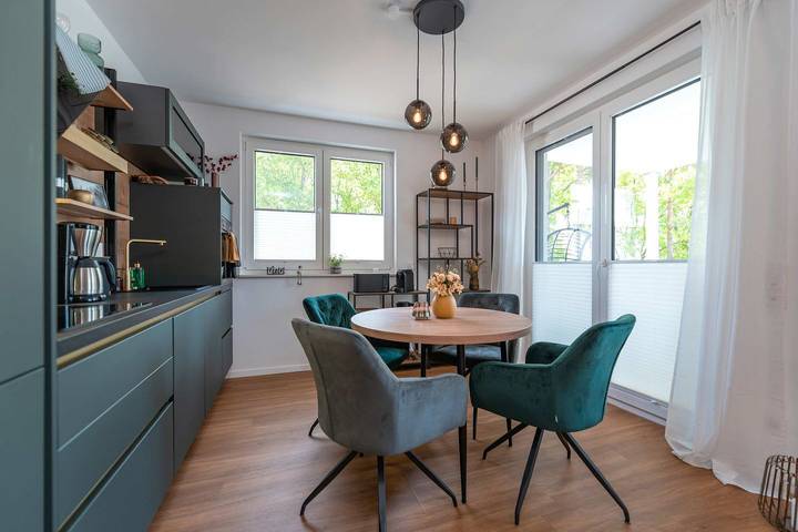 Ganze Wohnung, Ferienwohnung „Haffhafen“ mit Sauna & Balkon am Stettiner Haff in Zirchow in Zirchow, Usedom