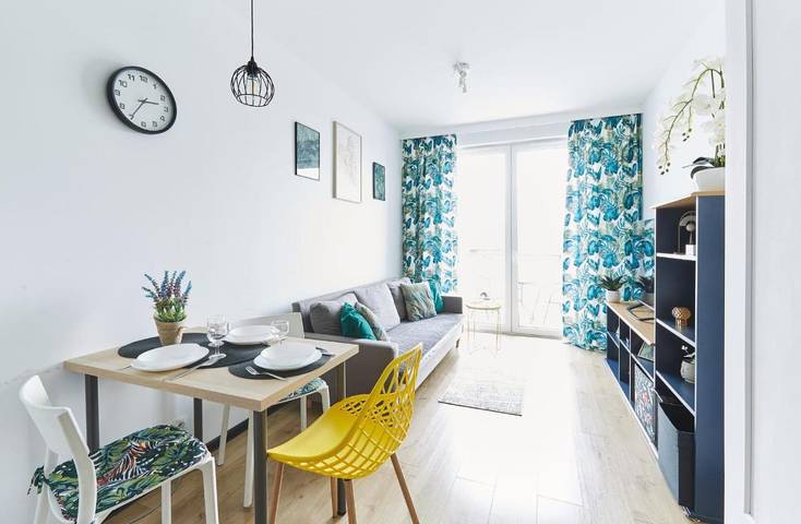 Apartament wakacyjny dla 4 osób, z balkon w Nowy Dwór Mazowiecki