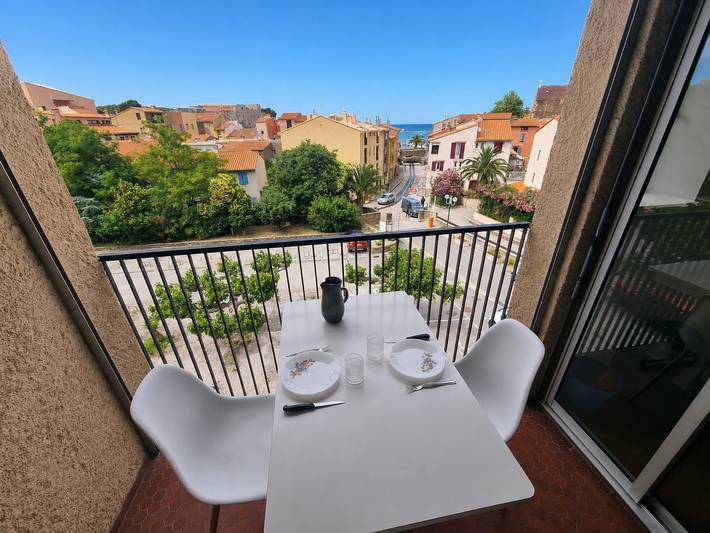 Studio pour 2 personnes, avec balcon à Collioure