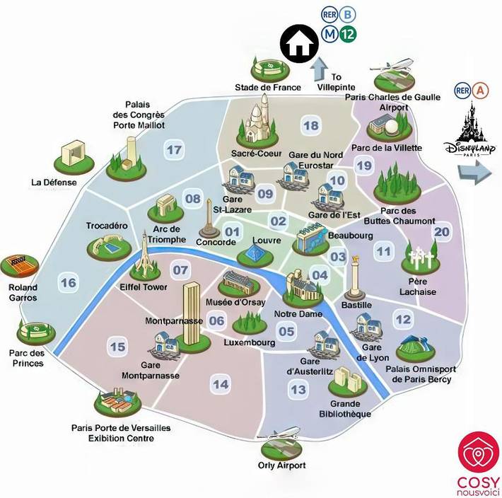 Gîte pour 10 personnes, avec balcon à Aubervilliers - 4