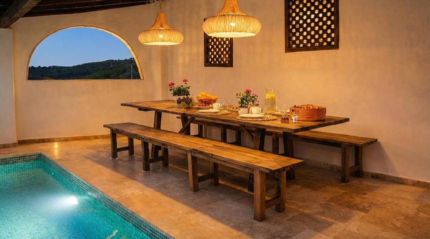 Chalet para 12 personas, con vistas además de piscina y jardín, Se admiten mascotas en Alt Penedès - 4