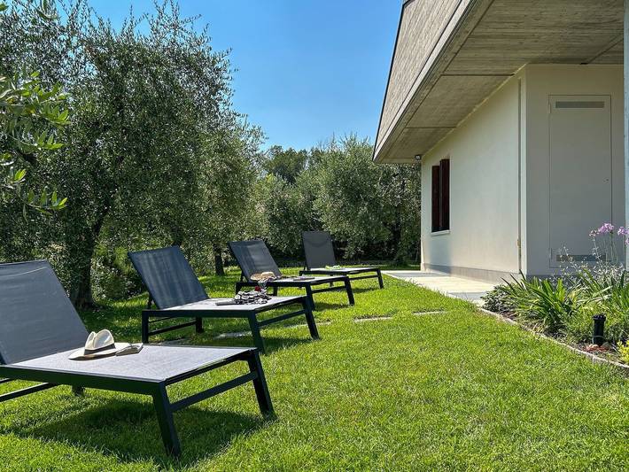 Ferienhaus für 5 Personen, mit Garten und Ausblick, mit Haustier am Gardasee