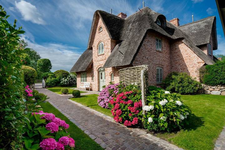 Ferienhaus für 4 Personen, mit Terrasse und Garten sowie Sauna und Ausblick in Morsum
