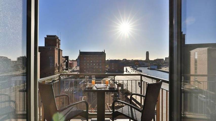 Ferienwohnung für 4 Personen, mit Balkon und Seeblick in Wismar