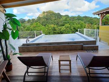 Gîte pour 4 personnes, avec jardin ainsi que vue et piscine à Saint-Esprit (homonymie)