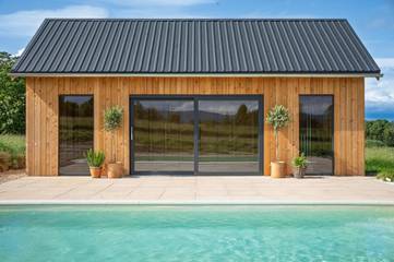 Chalet für 4 Personen, mit Garten und Ausblick sowie Sauna und Pool, mit Haustier in Niederschlesien