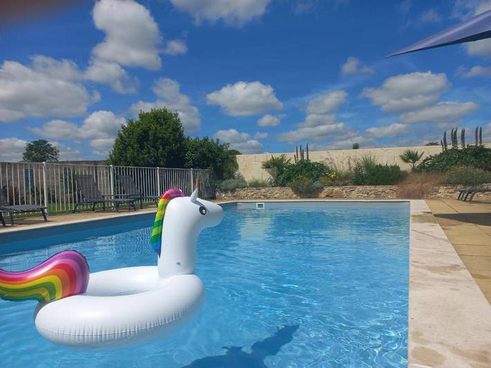 Location de vacances pour 12 personnes, avec jardin ainsi que piscine et vue à Mareuil-sur-Lay-Dissais - 2