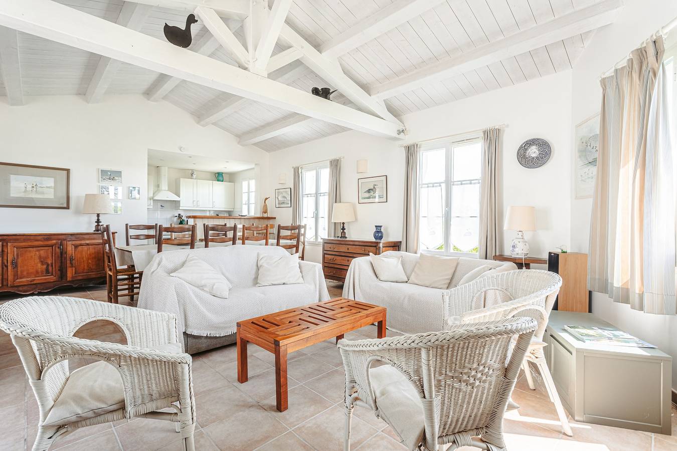 Charmantes Ferienhaus in Loix – Meerblick, 4 Schlafzimmer, Terrasse, strandnah in Loix, Ile de Re