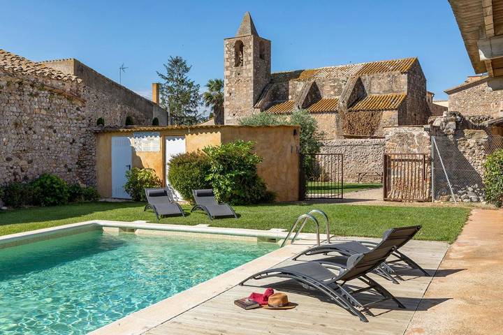 Casa rural para 18 personas, con jardín y piscina en Ventalló - 3